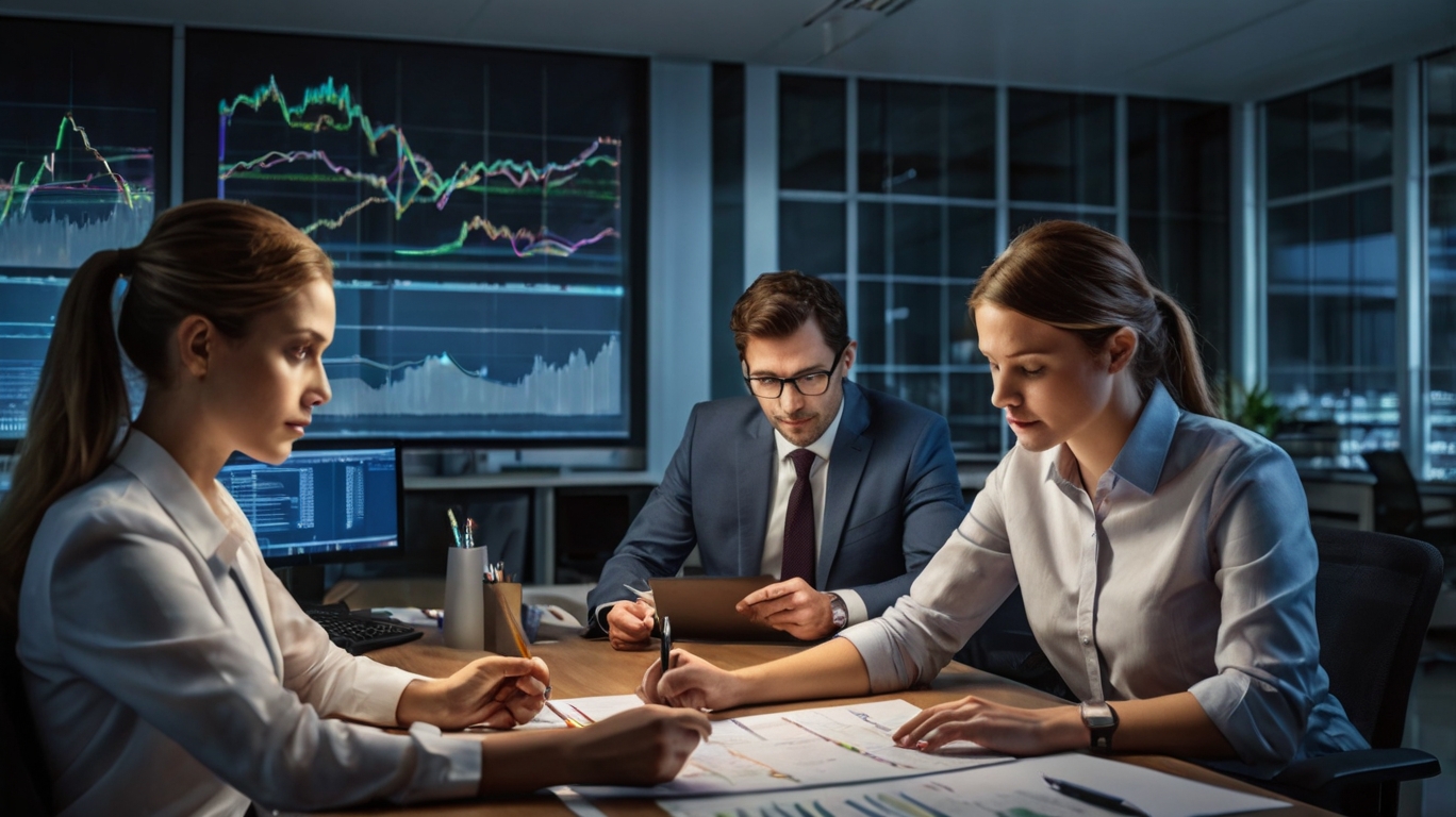 Financial audit professionals at work